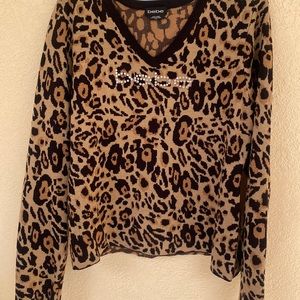 Bebe Cheetah sweater top